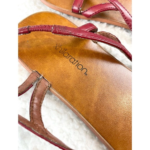 XHILARATION • Red/Tan Greek Sandals - Picture 14 of 16